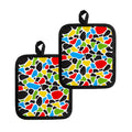 Colorful Cow Print Pot Holders