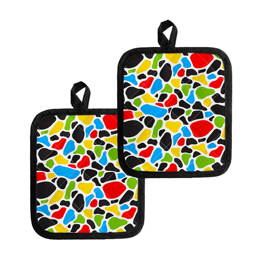 Colorful Cow Print Pot Holders