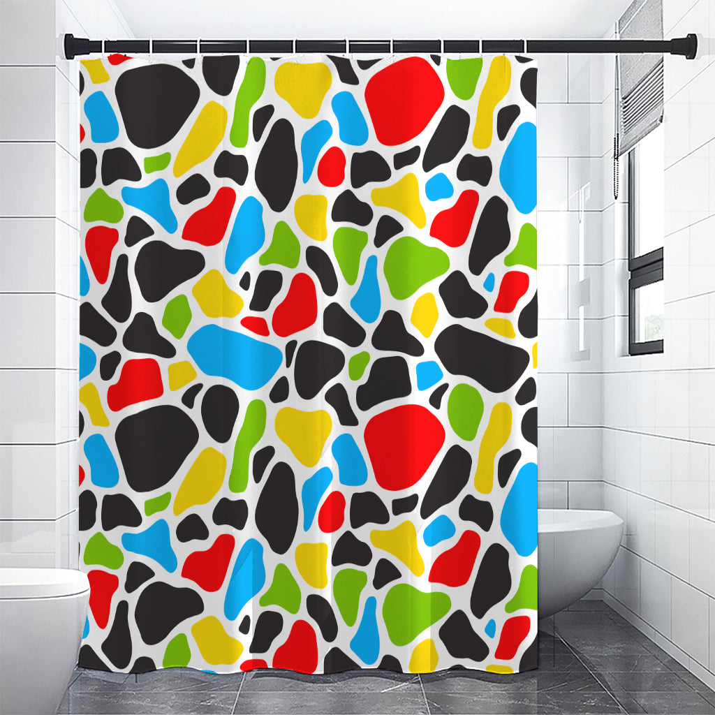 Colorful Cow Print Premium Shower Curtain