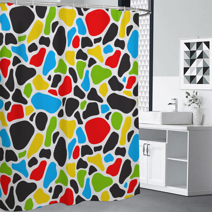 Colorful Cow Print Premium Shower Curtain