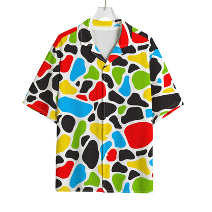Colorful Cow Print Rayon Hawaiian Shirt
