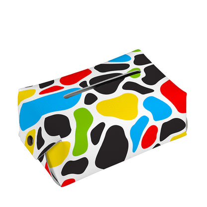 Colorful Cow Print Rectangle Tissue Box Cover