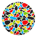 Colorful Cow Print Round Blanket