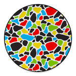 Colorful Cow Print Round Floor Mat