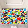 Colorful Cow Print Rubber Doormat