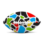 Colorful Cow Print Rugby Ball