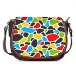 Colorful Cow Print Saddle Bag