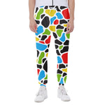 Colorful Cow Print Scuba Joggers