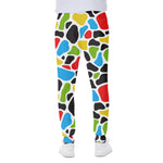 Colorful Cow Print Scuba Joggers