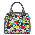 Colorful Cow Print Shoulder Handbag