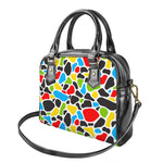 Colorful Cow Print Shoulder Handbag