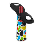 Colorful Cow Print Single Neoprene Wine Tote