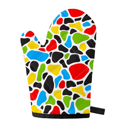 Colorful Cow Print Single Oven Mitt