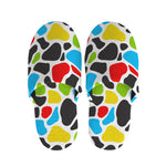 Colorful Cow Print Slippers