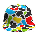 Colorful Cow Print Snapback Cap