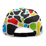 Colorful Cow Print Snapback Cap