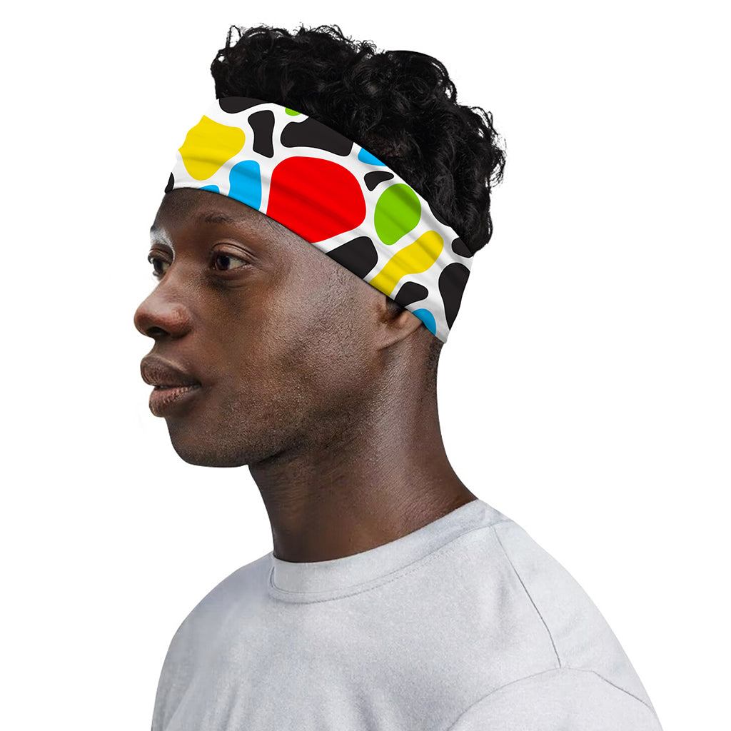Colorful Cow Print Sports Headband