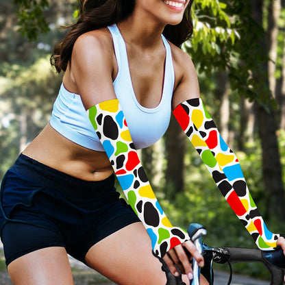 Colorful Cow Print Sun Protection Arm Sleeves