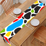 Colorful Cow Print Table Runner