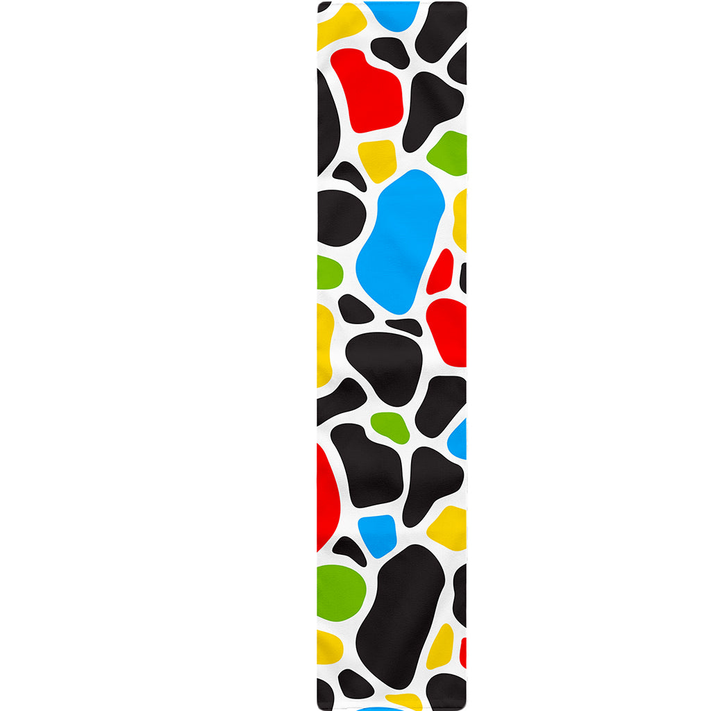 Colorful Cow Print Table Runner