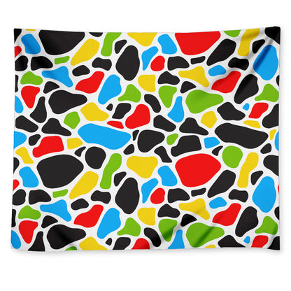 Colorful Cow Print Tapestry