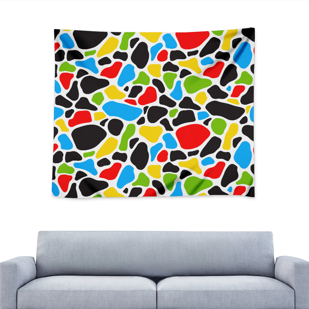 Colorful Cow Print Tapestry