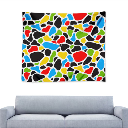 Colorful Cow Print Tapestry