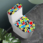 Colorful Cow Print Toilet Lid And Tank Cover Set