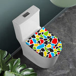 Colorful Cow Print Toilet Lid Cover