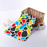 Colorful Cow Print Towel