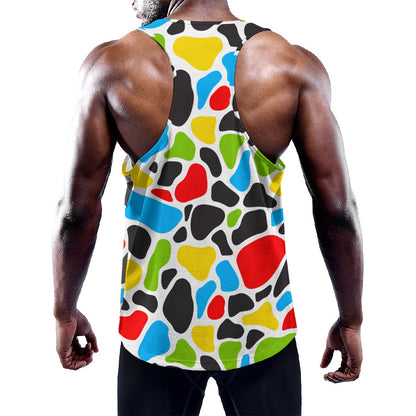 Colorful Cow Print Training Tank Top