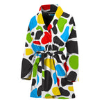 Colorful Cow Print Women's Bathrobe