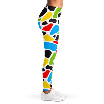 Colorful Cow Print Women's Leggings