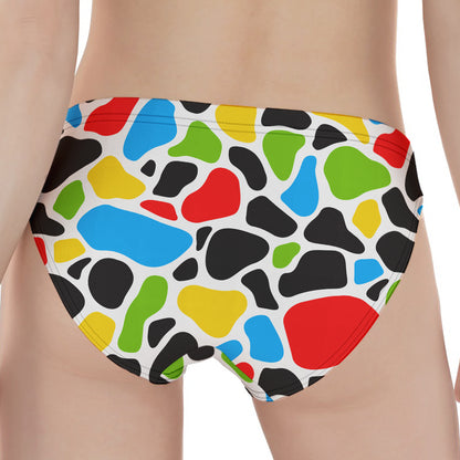 Colorful Cow Print Women's Panties