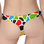 Colorful Cow Print Women's Thong