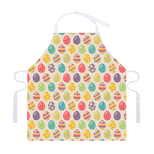 Colorful Cute Easter Eggs Pattern Print Adjustable Apron