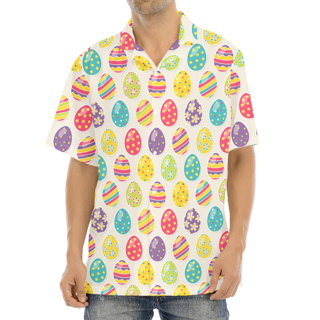 Colorful Cute Easter Eggs Pattern Print Aloha Shirt