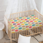 Colorful Cute Easter Eggs Pattern Print Baby Crib Sheet