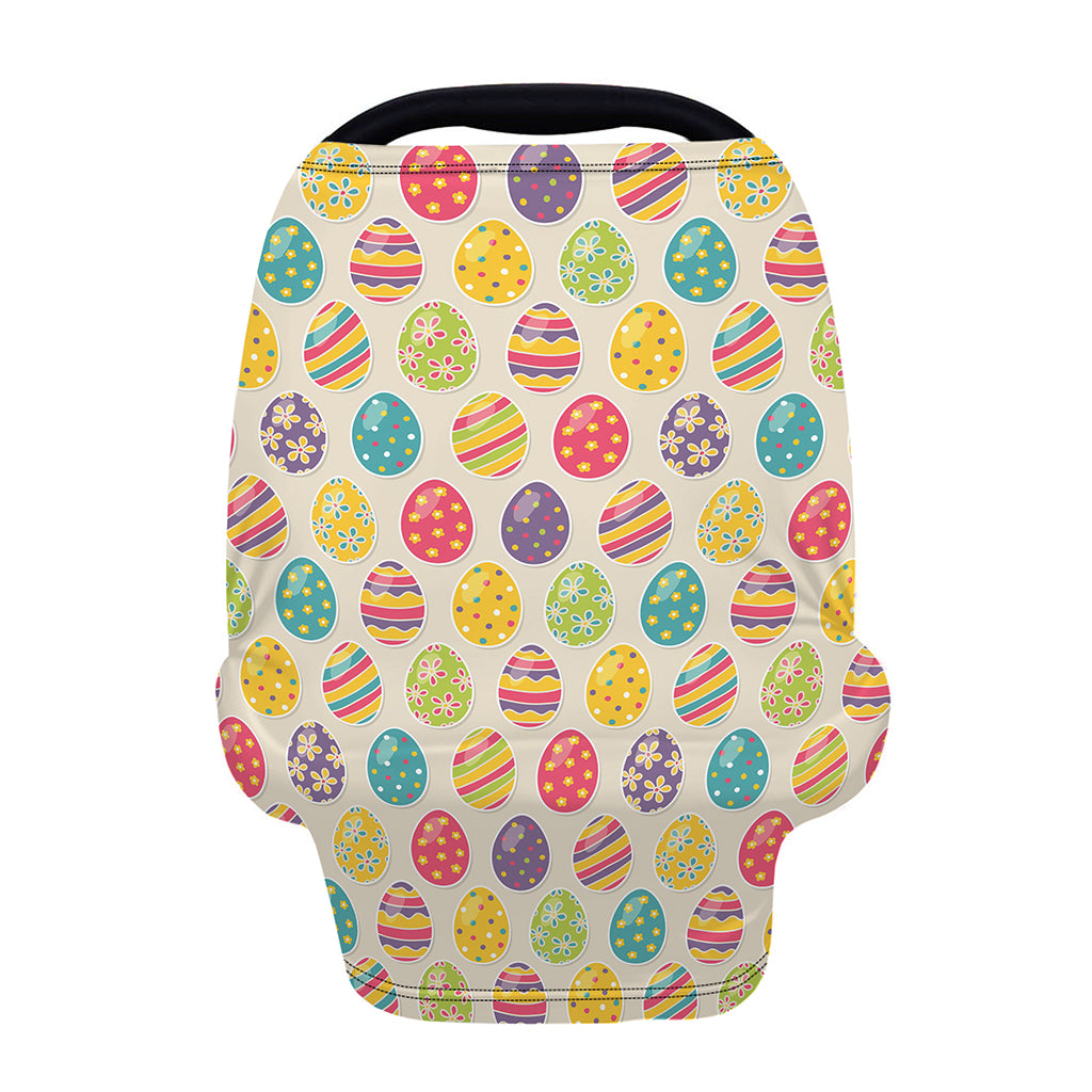 Colorful Cute Easter Eggs Pattern Print Baby Seat Cover