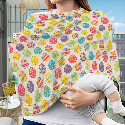 Colorful Cute Easter Eggs Pattern Print Baby Seat Cover
