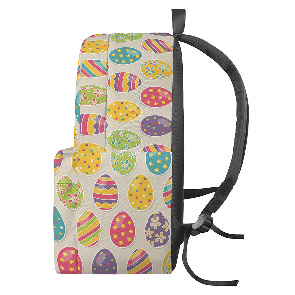 Colorful Cute Easter Eggs Pattern Print Backpack