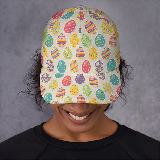 Colorful Cute Easter Eggs Pattern Print Baseball Cap