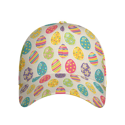 Colorful Cute Easter Eggs Pattern Print Baseball Cap