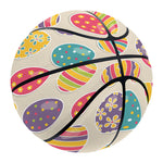 Colorful Cute Easter Eggs Pattern Print Basketball