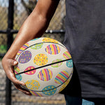 Colorful Cute Easter Eggs Pattern Print Basketball