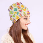 Colorful Cute Easter Eggs Pattern Print Beanie
