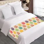 Colorful Cute Easter Eggs Pattern Print Bed Runner