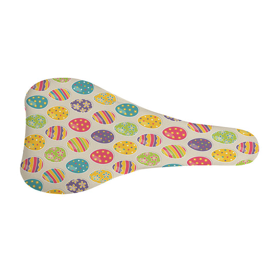 Colorful Cute Easter Eggs Pattern Print Bicycle Seat Cover