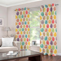 Colorful Cute Easter Eggs Pattern Print Dimout Grommet Curtains