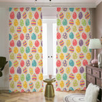 Colorful Cute Easter Eggs Pattern Print Blackout Pencil Pleat Curtains